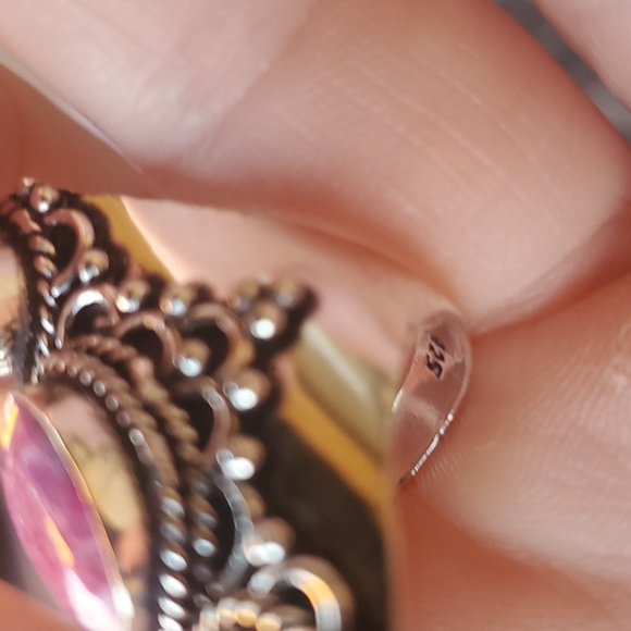 New Kashmir Ruby & Diopside 925 Silver Statement Ring. - Picture 6 of 10